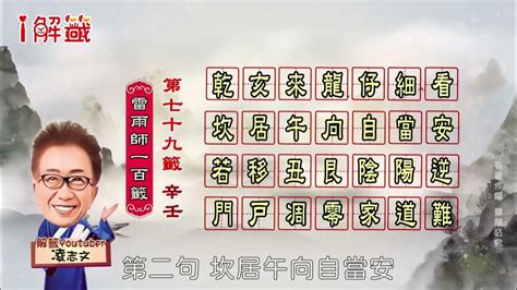 乾亥來龍仔細看|第七十九籤 (辛壬 中平) 乾亥來龍仔細看。坎居午向自當安。若移。